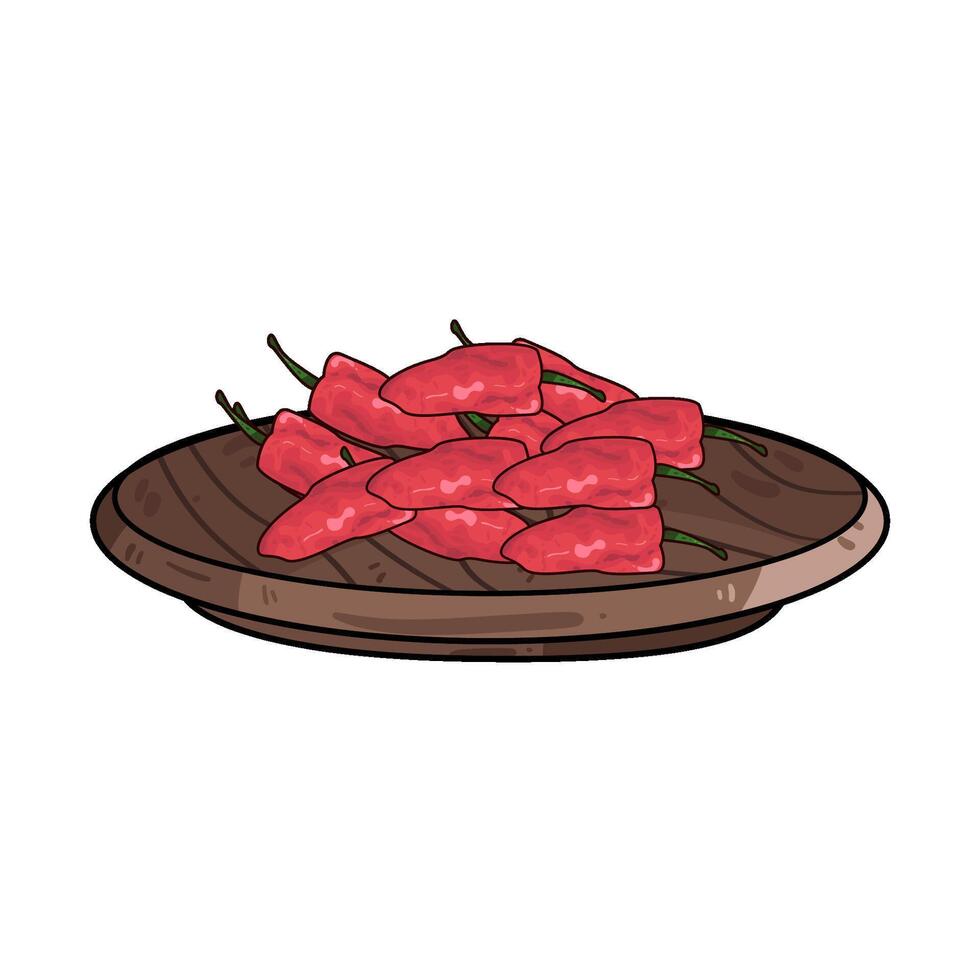 Illustration of red chili pepper vector