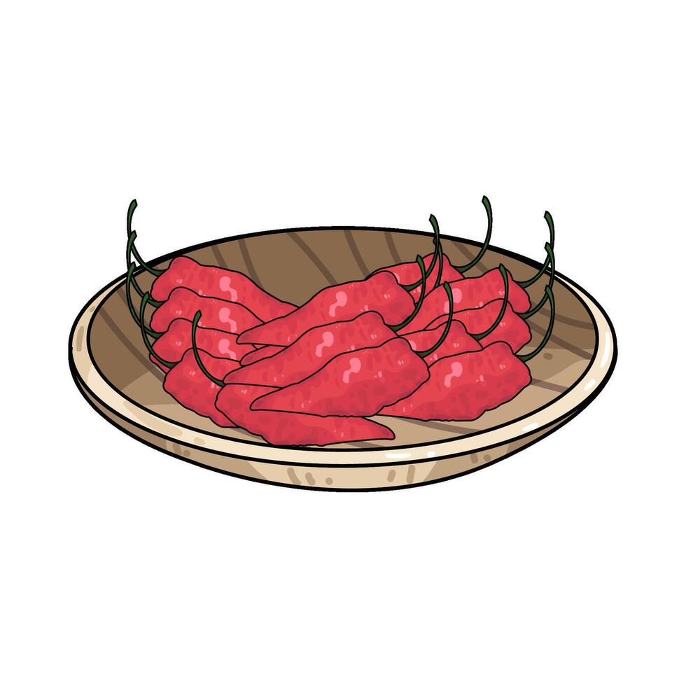 Illustration of red chili pepper vector