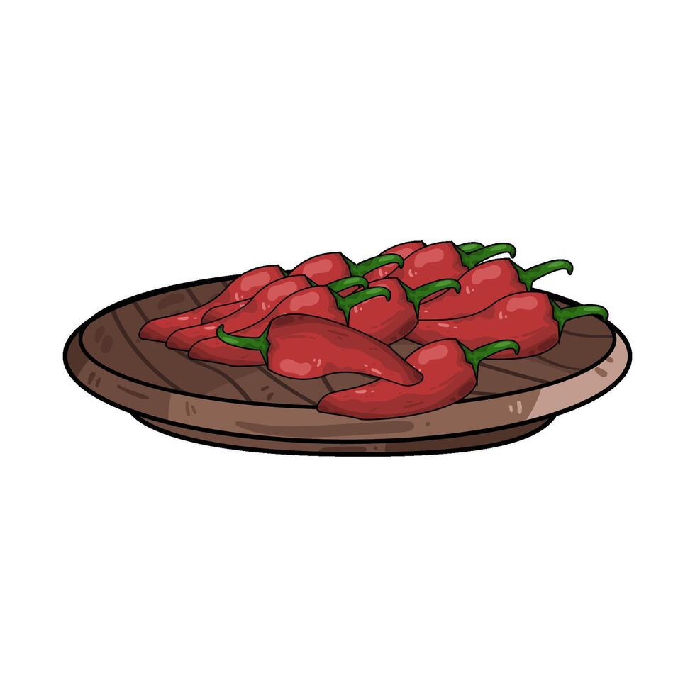 Illustration of red chili pepper vector
