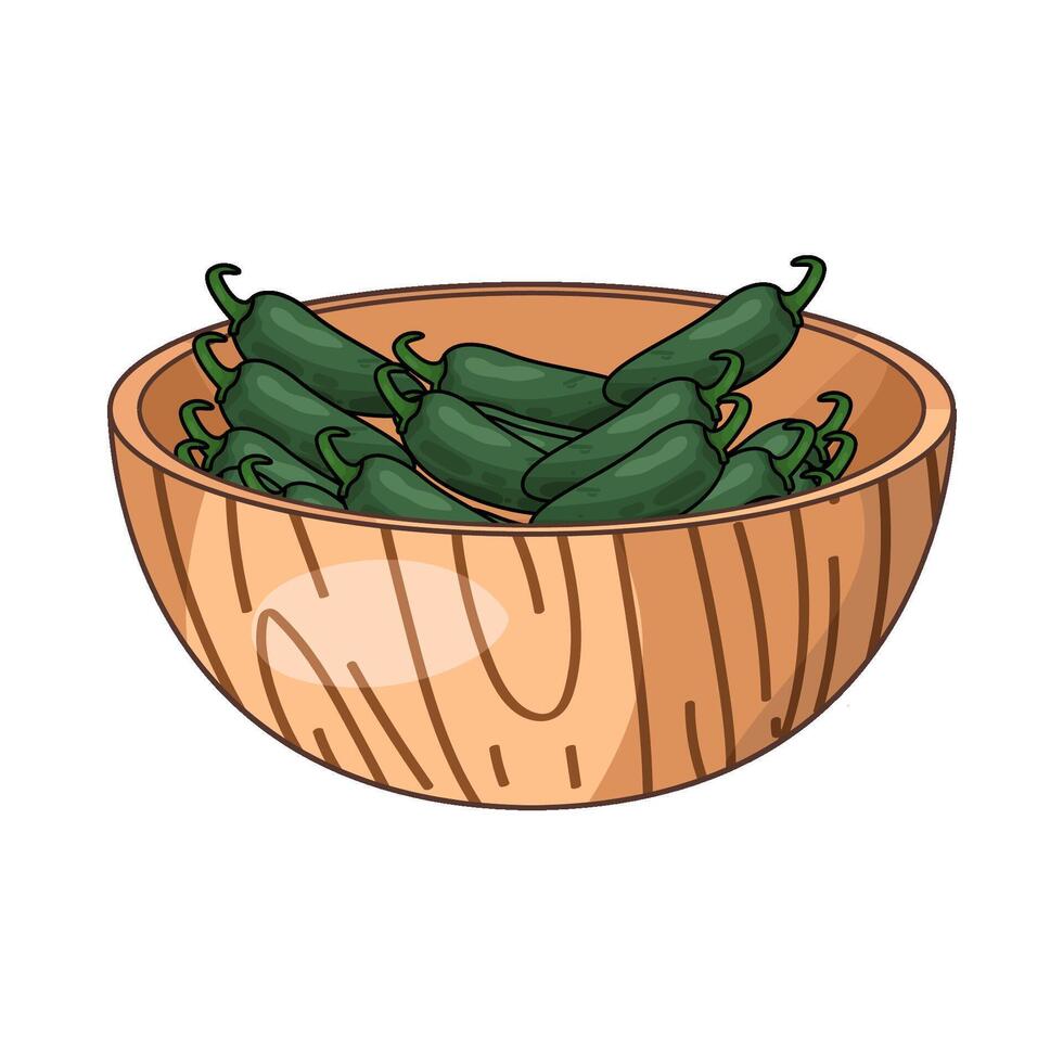 Illustration of green chili pepper vector