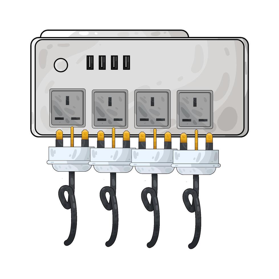 Illustration of plug and socket vector