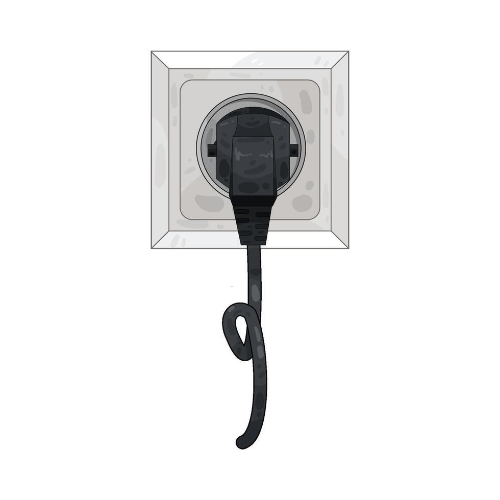 Illustration of plug in vector