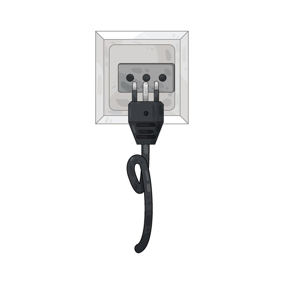 Illustration of plug and socket vector