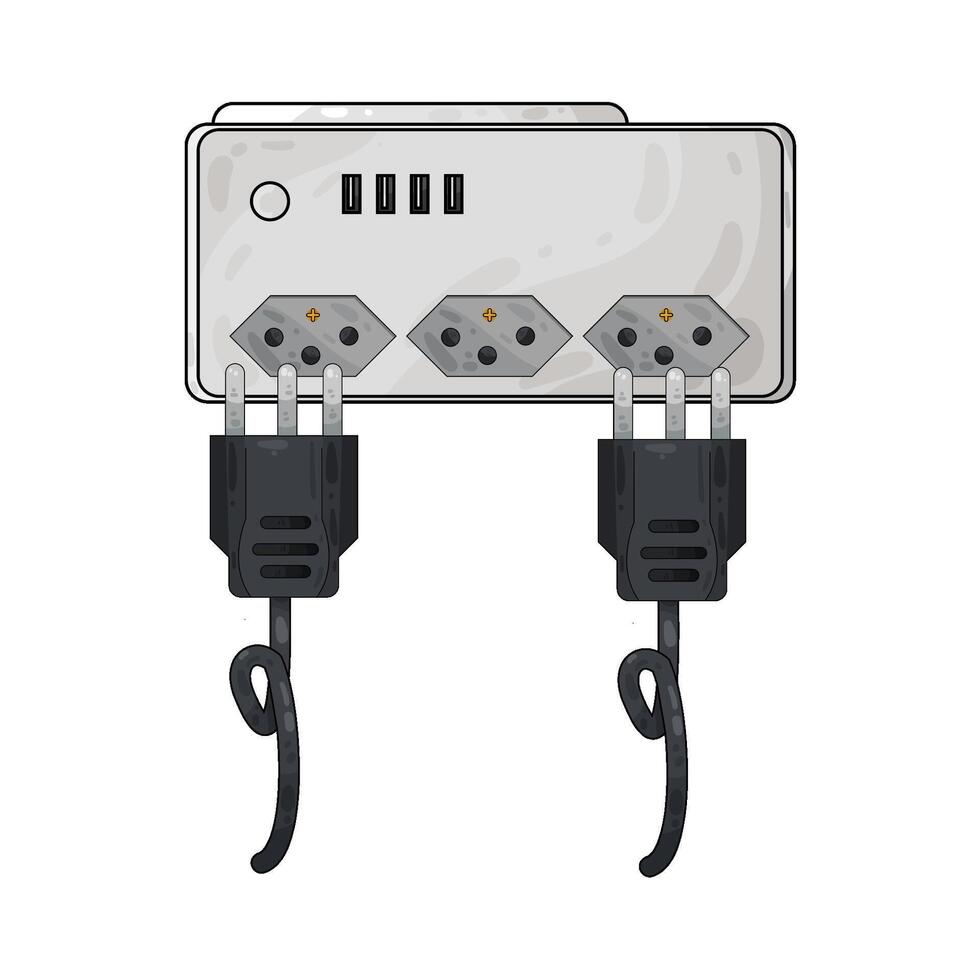Illustration of plug and socket vector