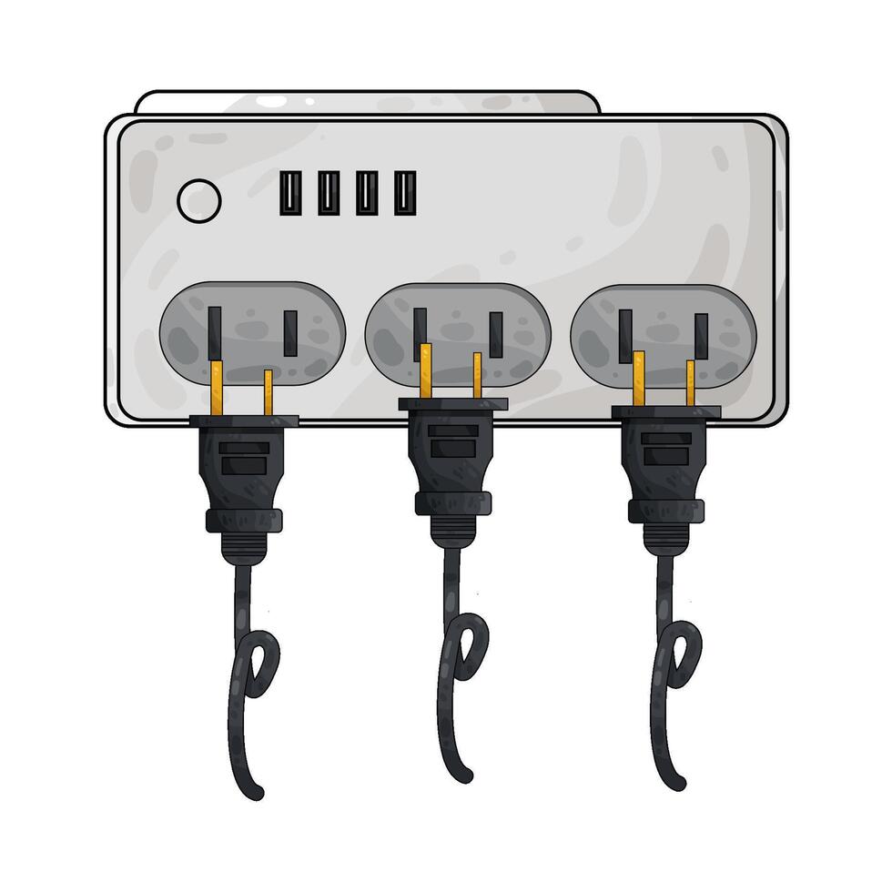 Illustration of plug and socket vector