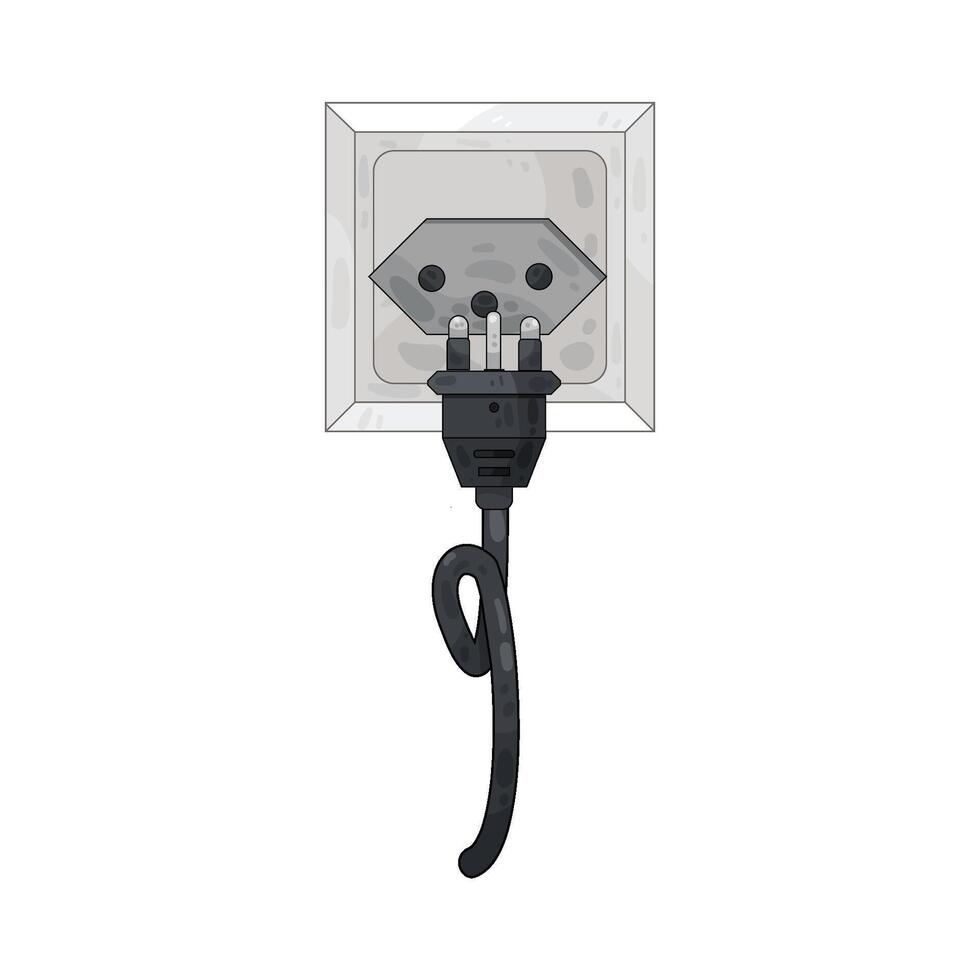 Illustration of plug and socket vector