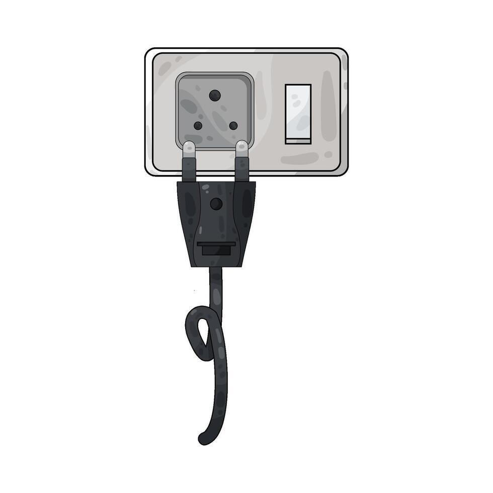 Illustration of plug and socket vector