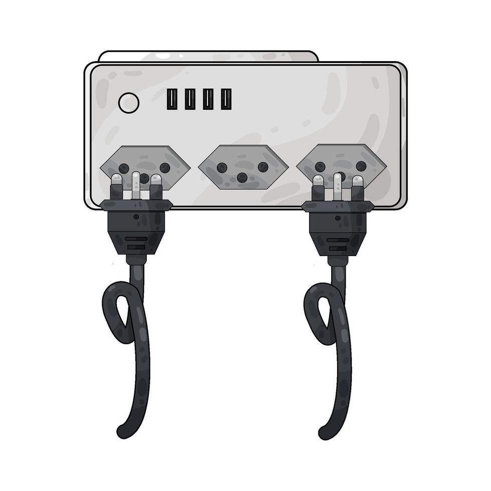 Illustration of plug and socket vector