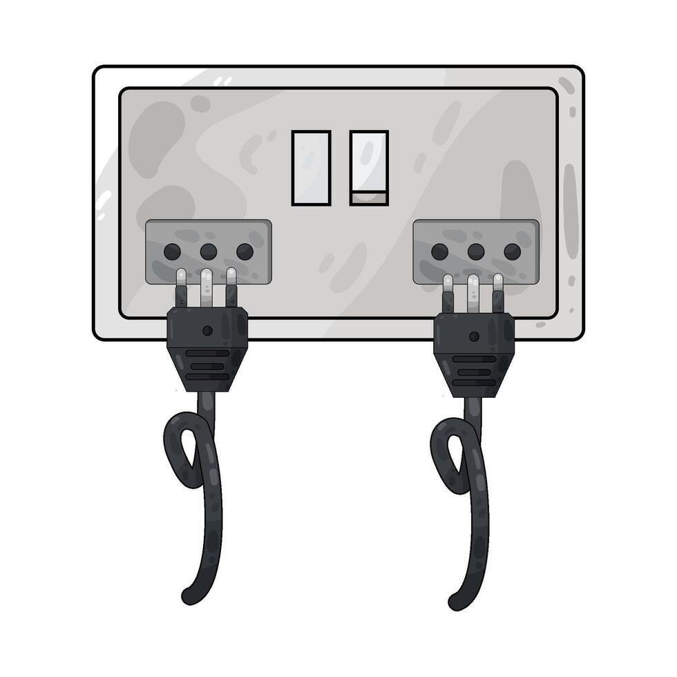Illustration of plug and socket vector