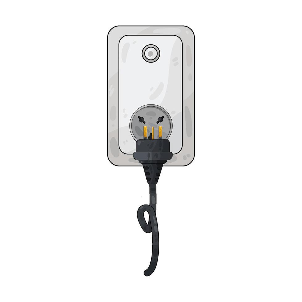 Illustration of plug and socket vector