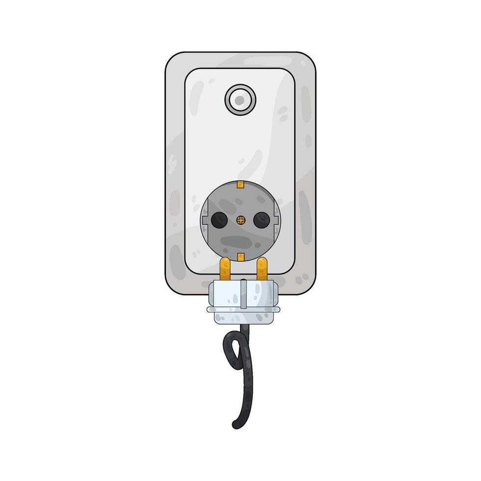 Illustration of plug and socket vector