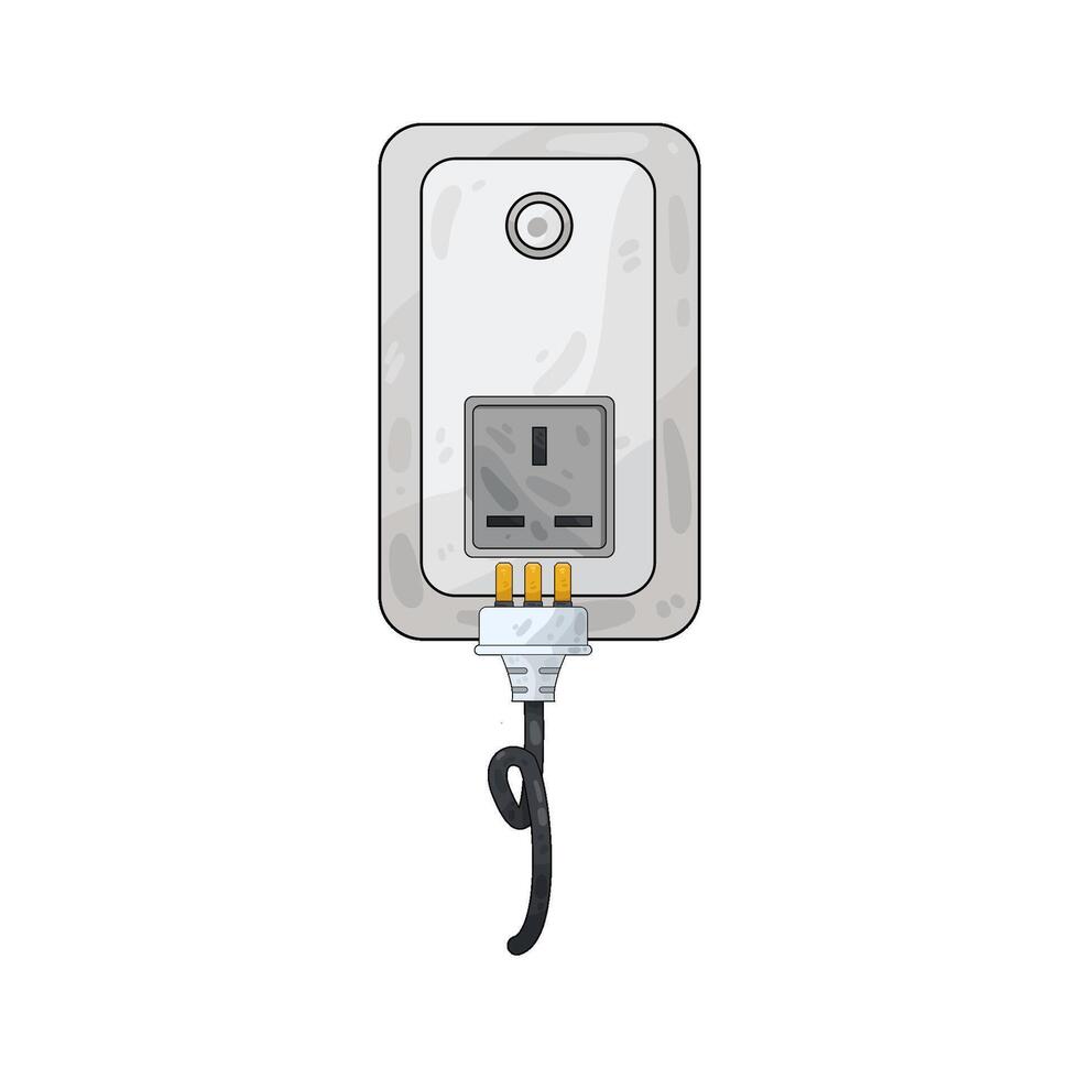 Illustration of plug and socket vector