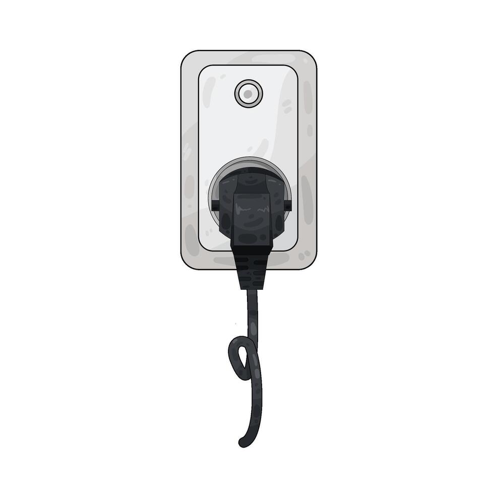 Illustration of plug in vector