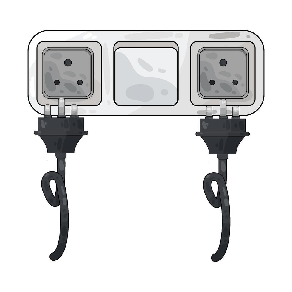 Illustration of plug and socket vector