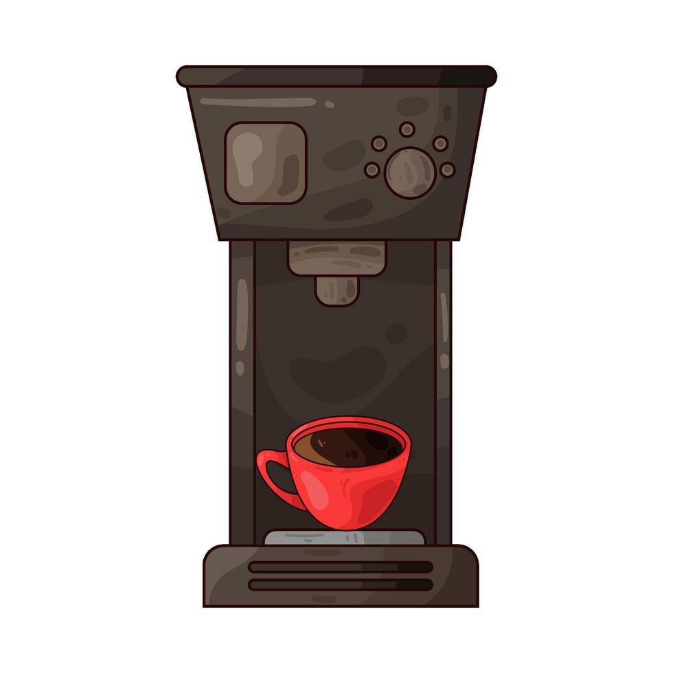 Illustration of coffee machine vector
