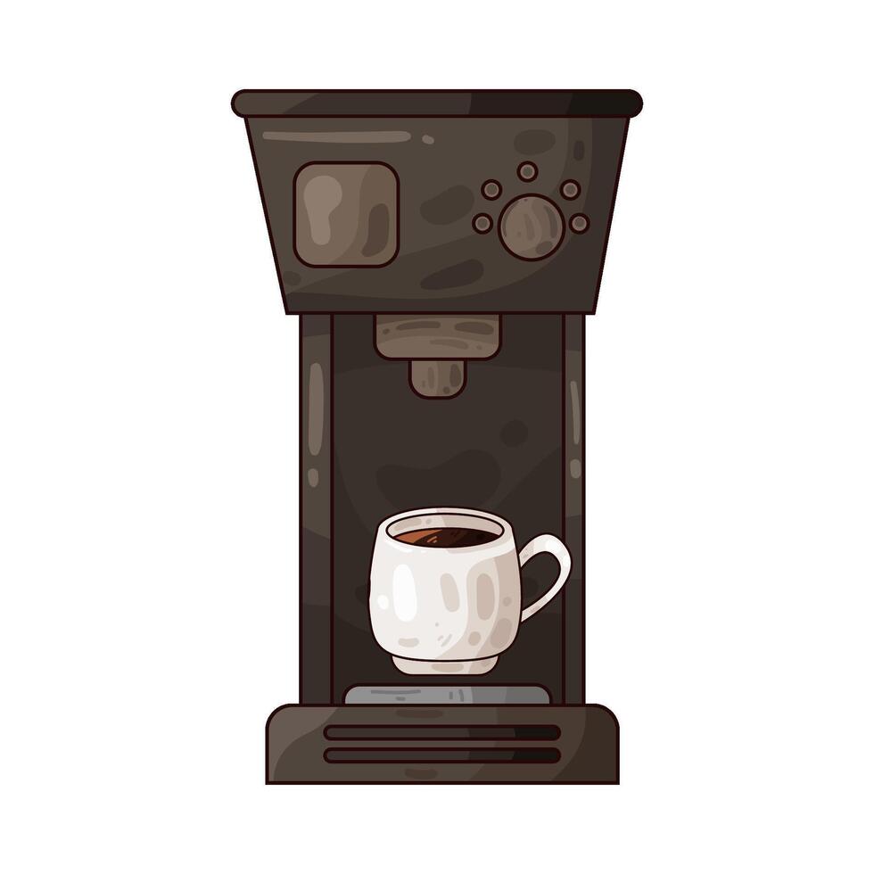Illustration of coffee machine vector