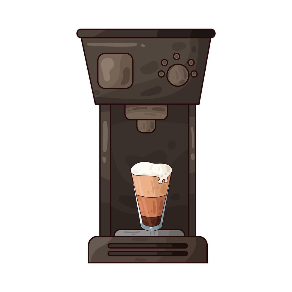 Illustration of coffee machine vector
