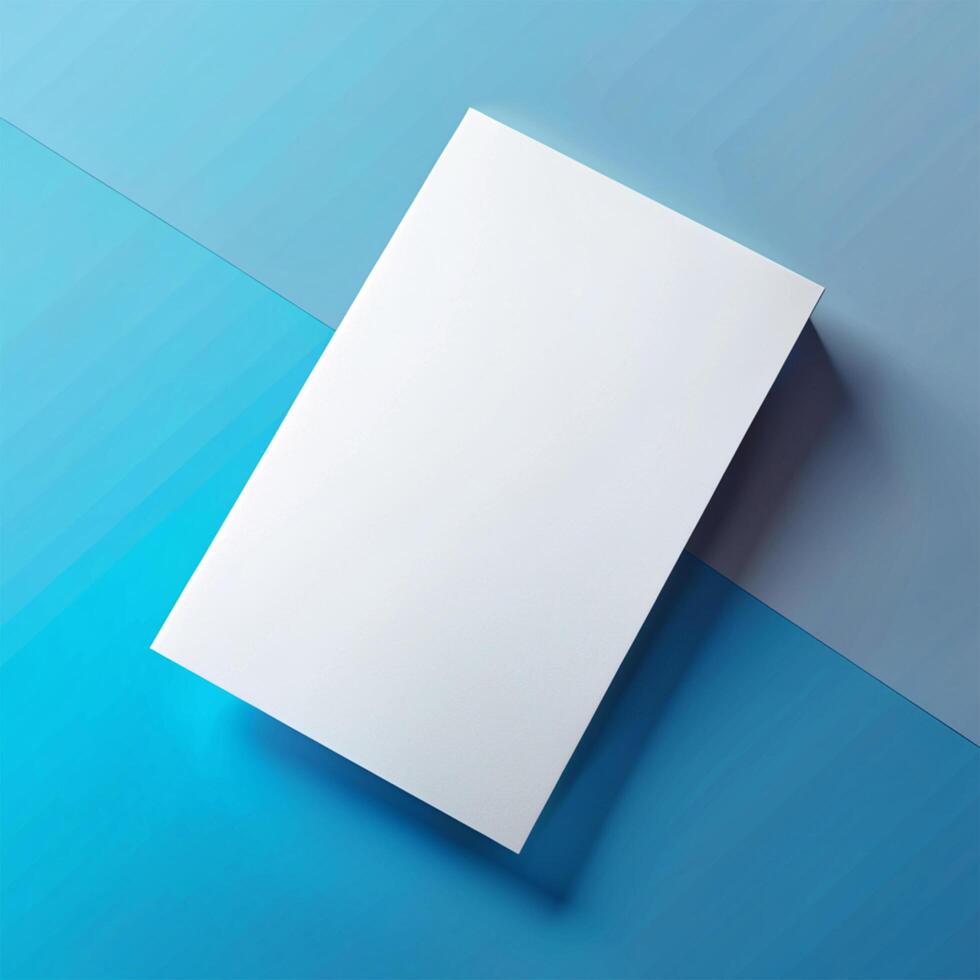 A Flyer Mockup With Realistic Shadow photo