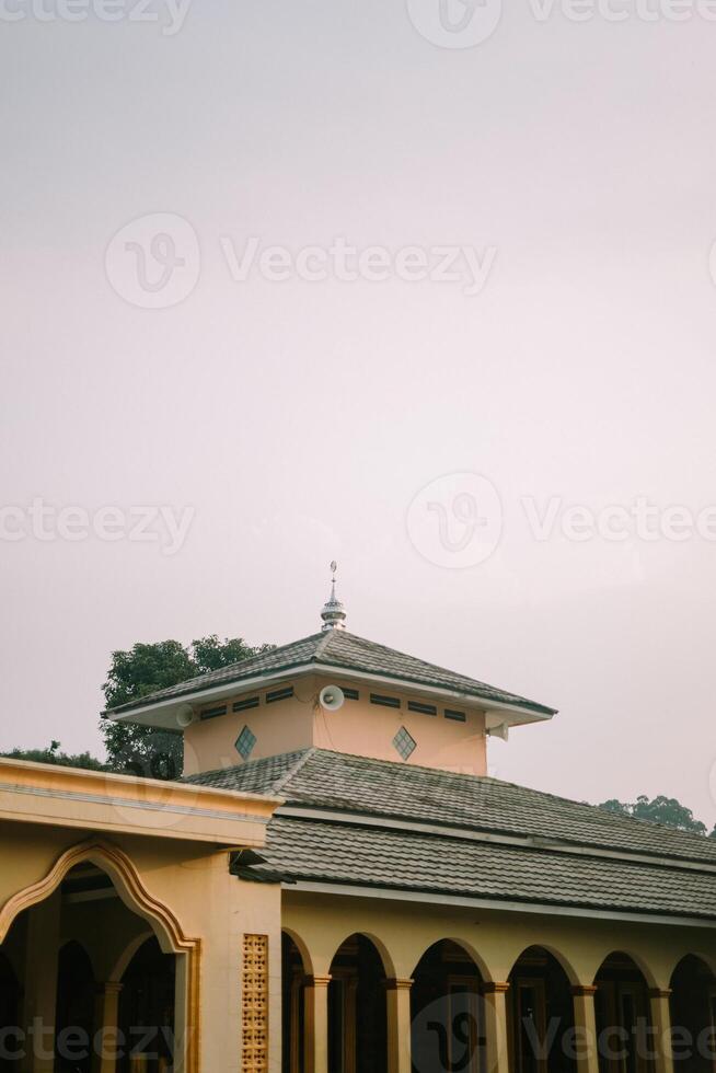 Mosque dome with intricate patterns and vibrant colors, symbolizing spiritual and architectural beauty photo