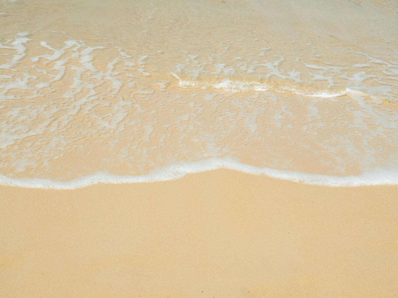 Beautiful horizon Landscape summer vertical front view point tropical sea beach white sand clean and blue sky background calm Nature ocean Beautiful wave water travel at Sai Kaew Beach thailand photo