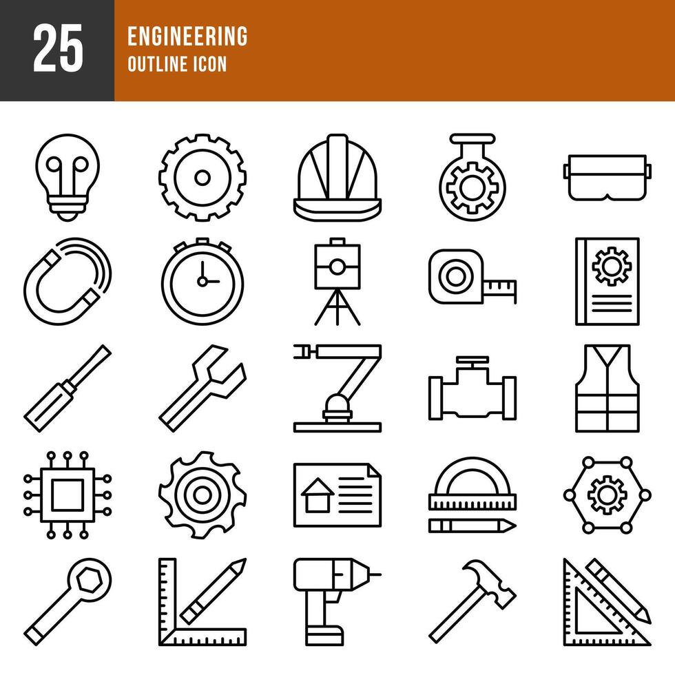 Engineering Icon Outline Illustration vector