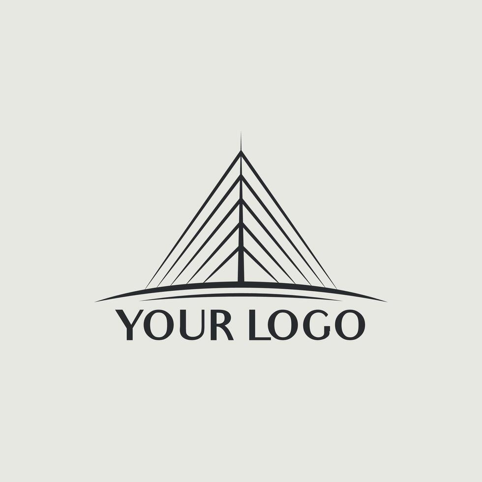 Skyway bridge logo design. vector