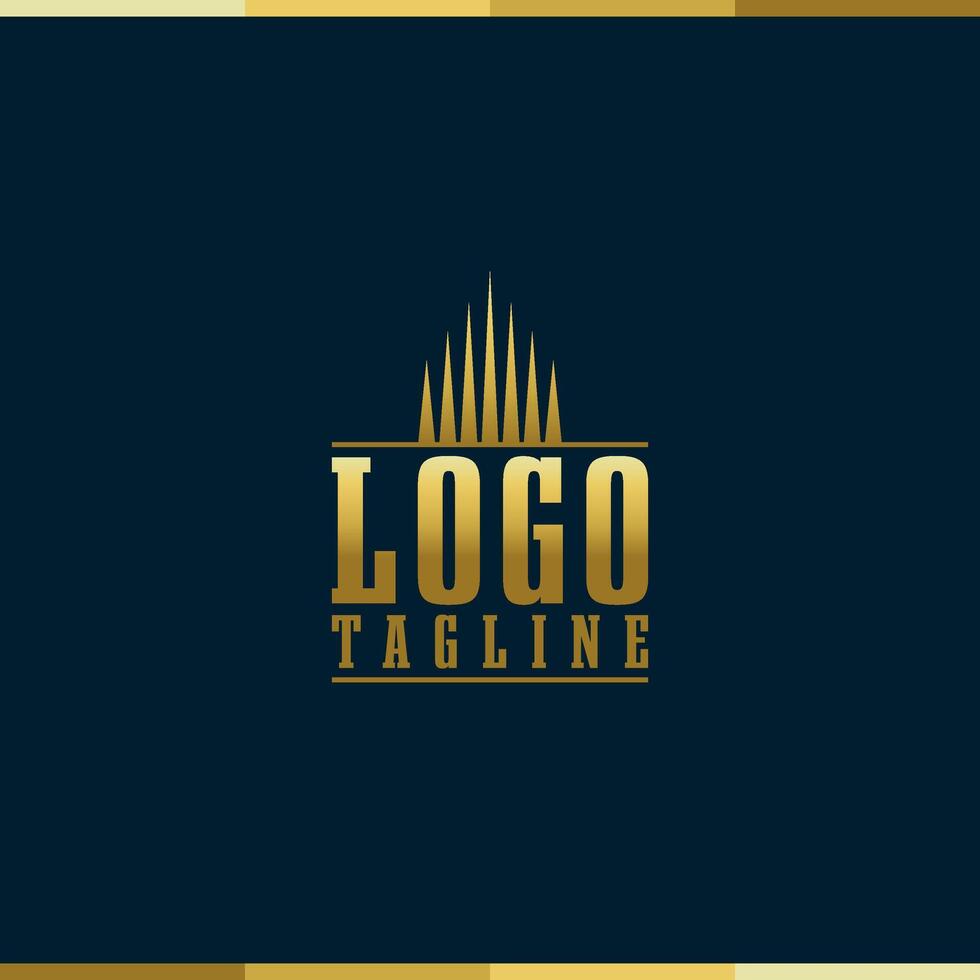 Real state logo design for commercial use vector
