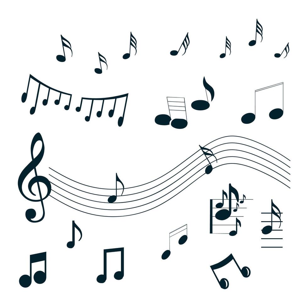 Musical symbols and notes collection. vector