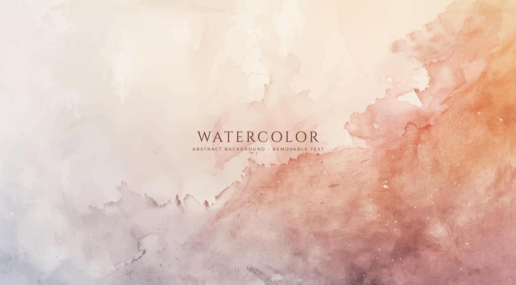 Abstract horizontal watercolor background. Neutral light colored empty space background illustration vector