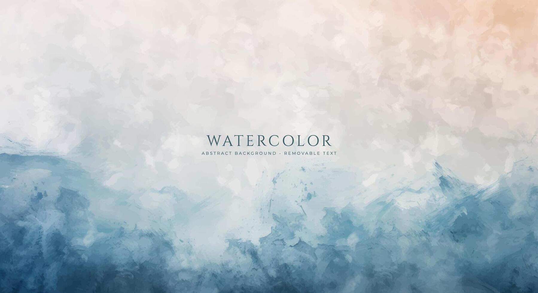 Abstract horizontal watercolor background. Neutral light colored empty space background illustration vector