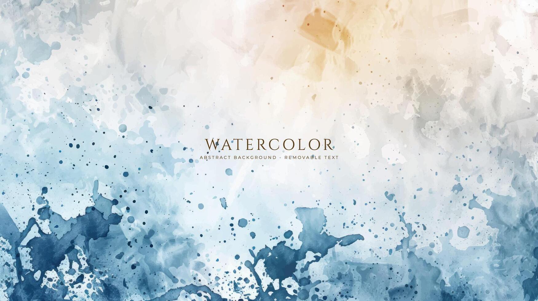 Abstract horizontal watercolor background. Neutral light colored empty space background illustration vector