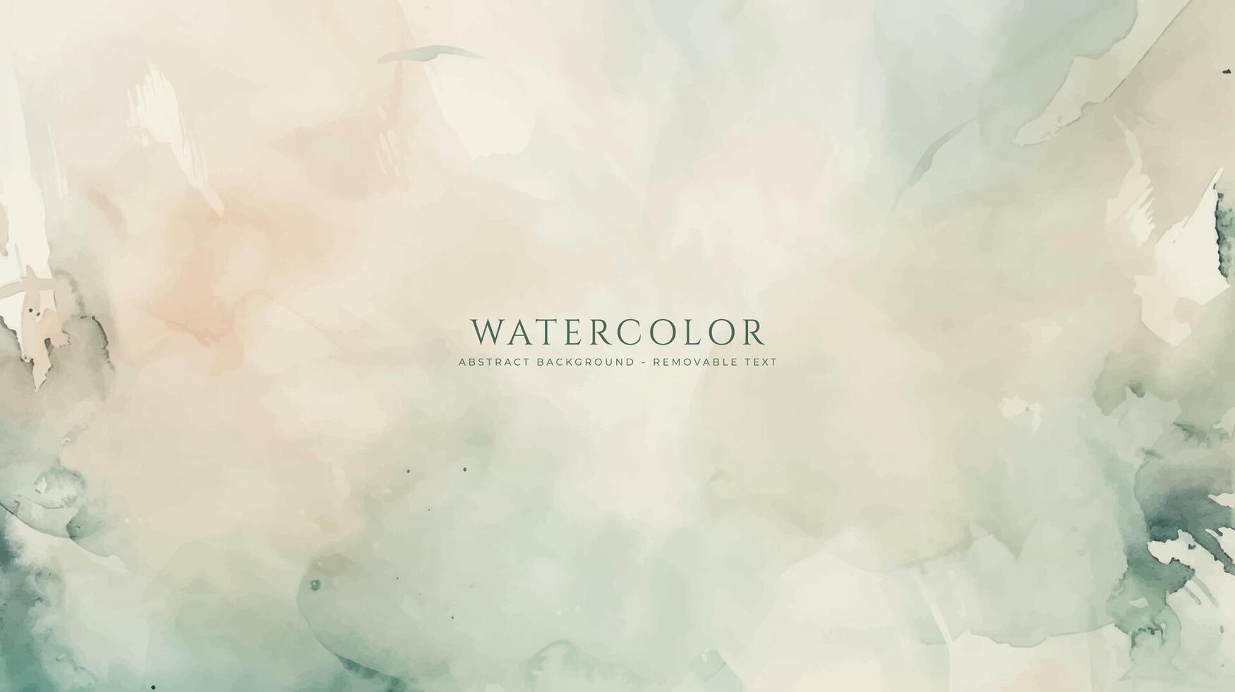 Abstract horizontal watercolor background. Neutral light colored empty space background illustration vector