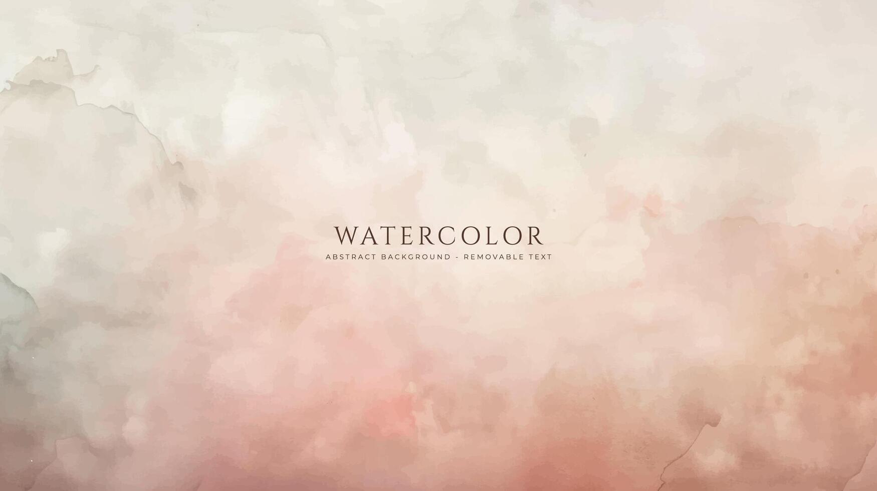 Abstract horizontal watercolor background. Neutral light colored empty space background illustration vector