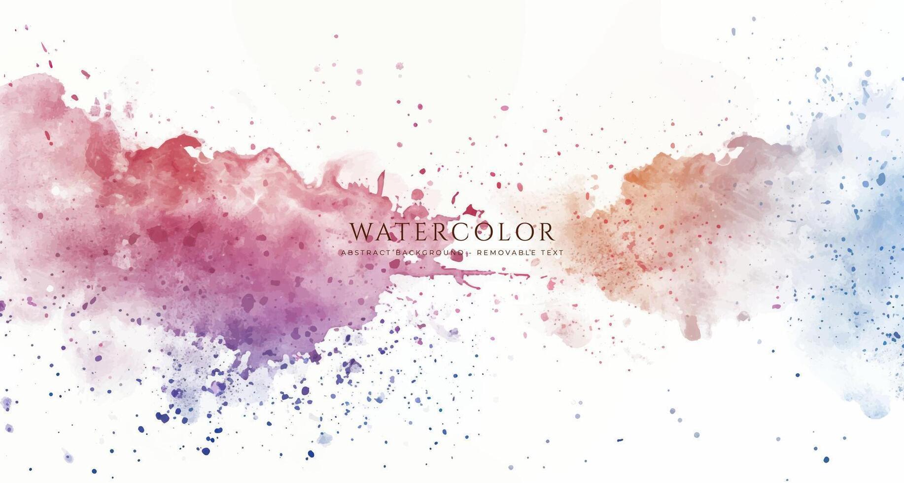 Abstract horizontal watercolor background. Neutral light colored empty space background illustration vector