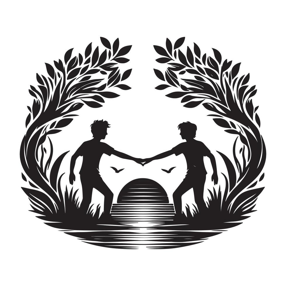 High Quality Friendship Day Graphics. vector
