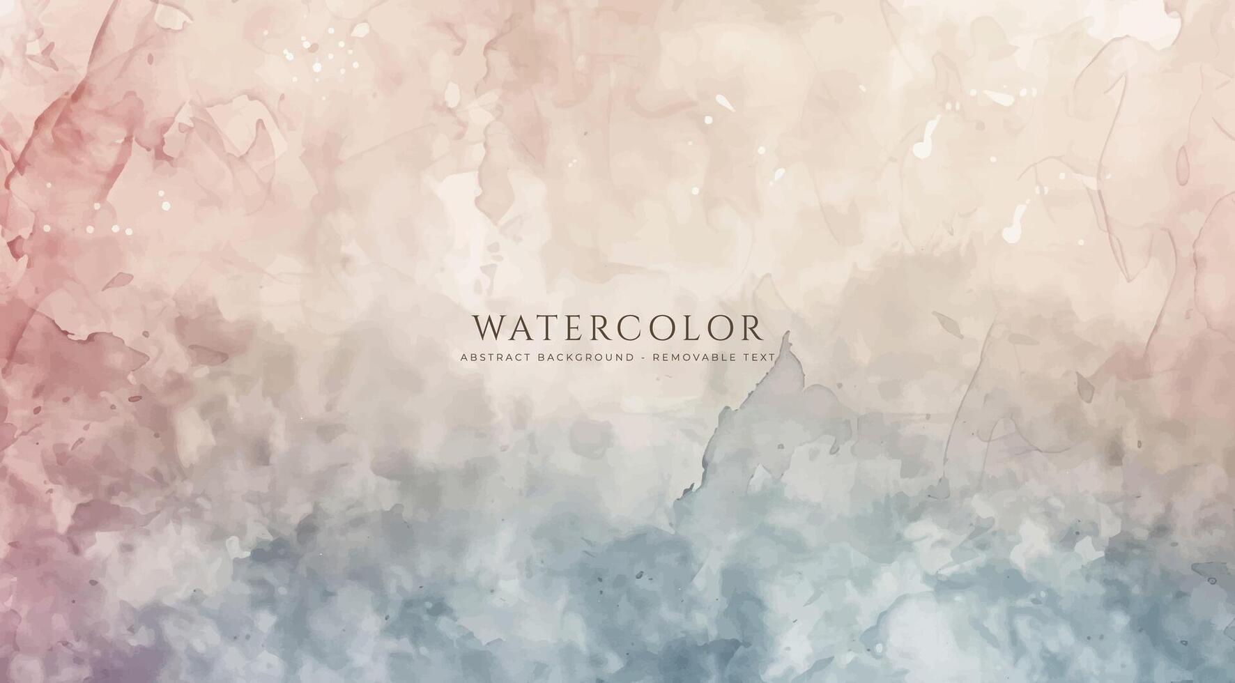 Abstract horizontal watercolor background. Neutral light colored empty space background illustration vector