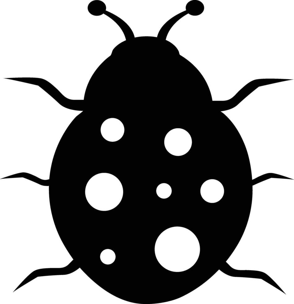 Ladybug silhouette for graphic design and illustration vector
