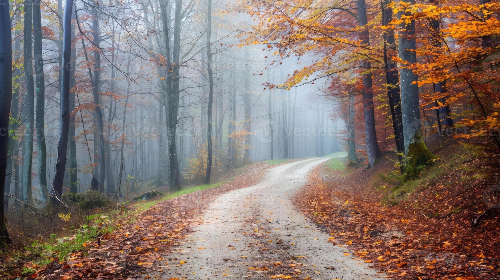 Journey Through the Enchanted Autumn Forest photo