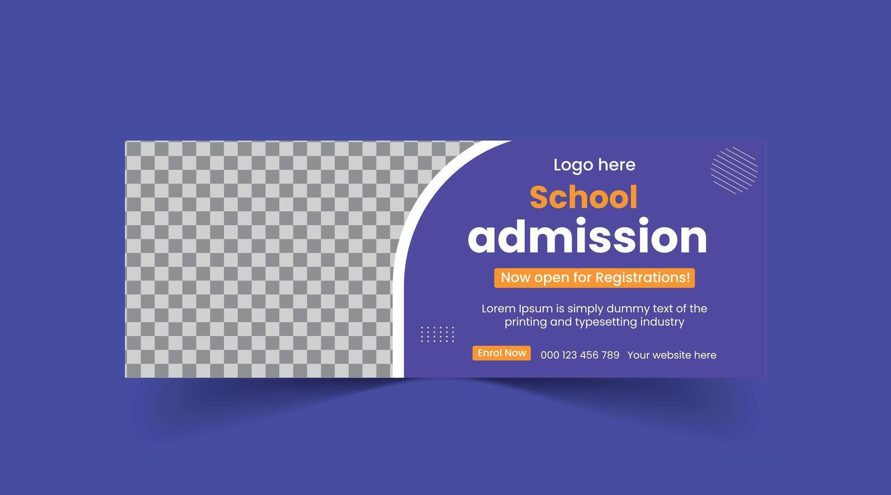 School admission banner template admission banner vector