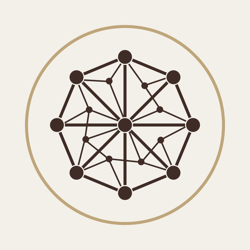 Network trendy useful icon abstract colorful art illustration background design vector