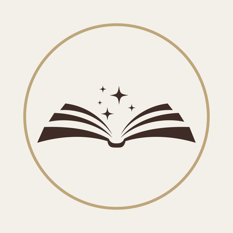 Star book trendy useful icon abstract colorful art illustration background design vector