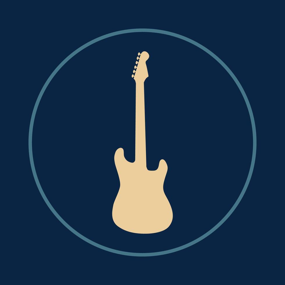 Guitar useful icon abstract trendy colorful art illustration background design vector