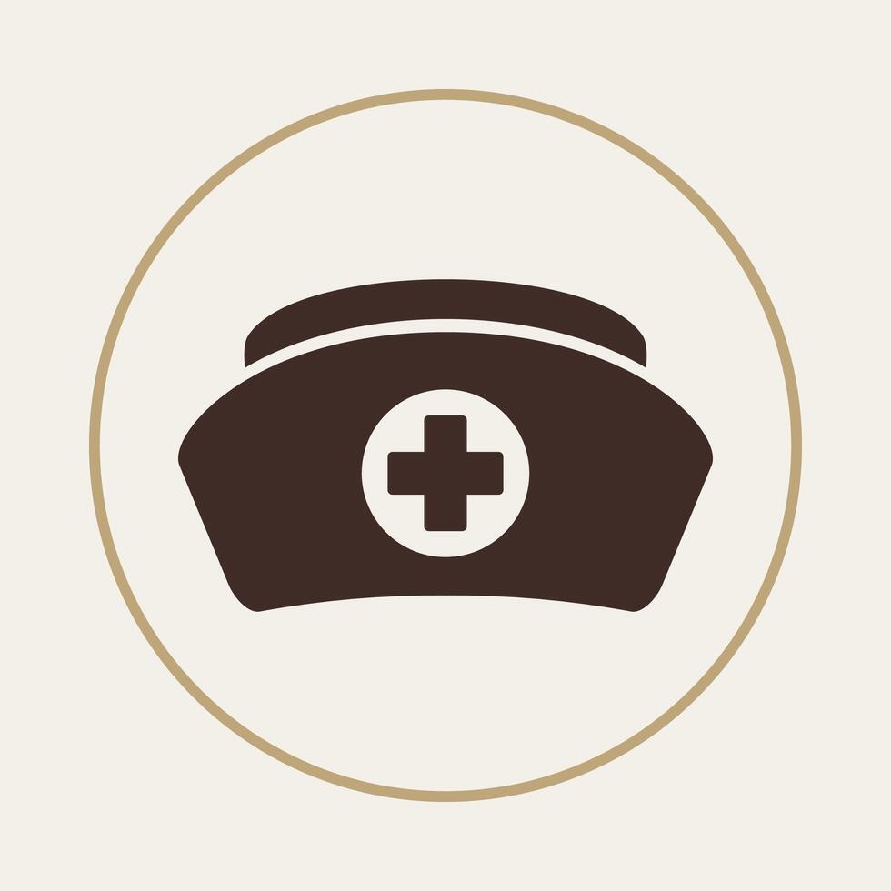 Nurse hat trendy useful icon abstract colorful art illustration background design vector