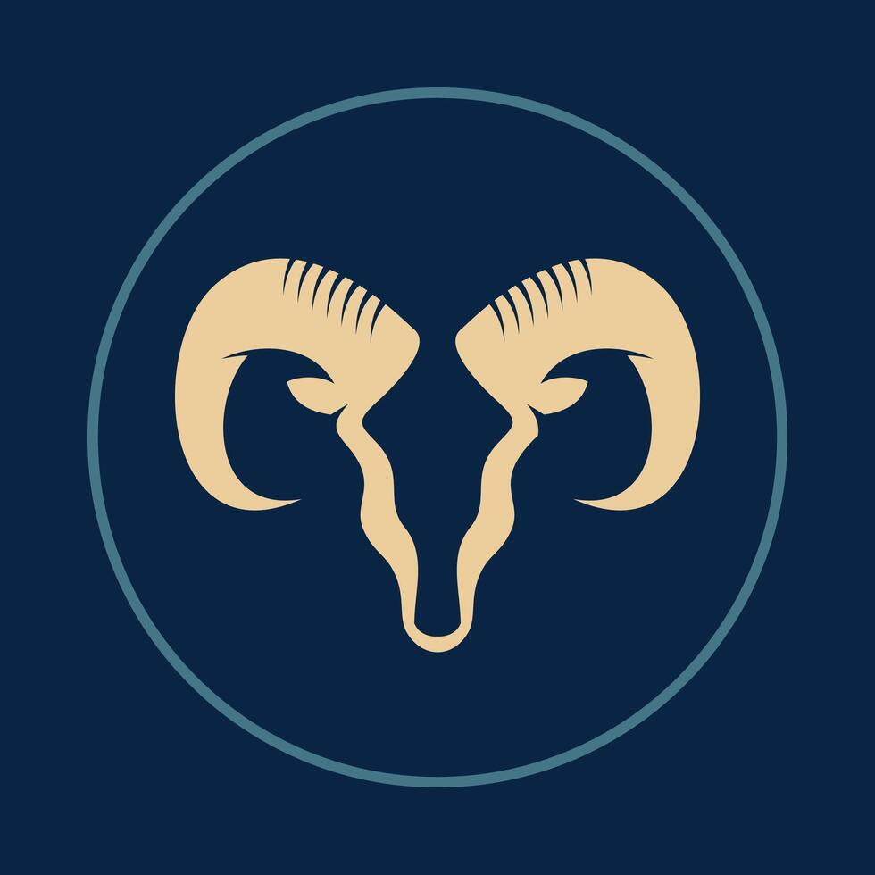 Ram head useful icon abstract trendy colorful art illustration background design vector