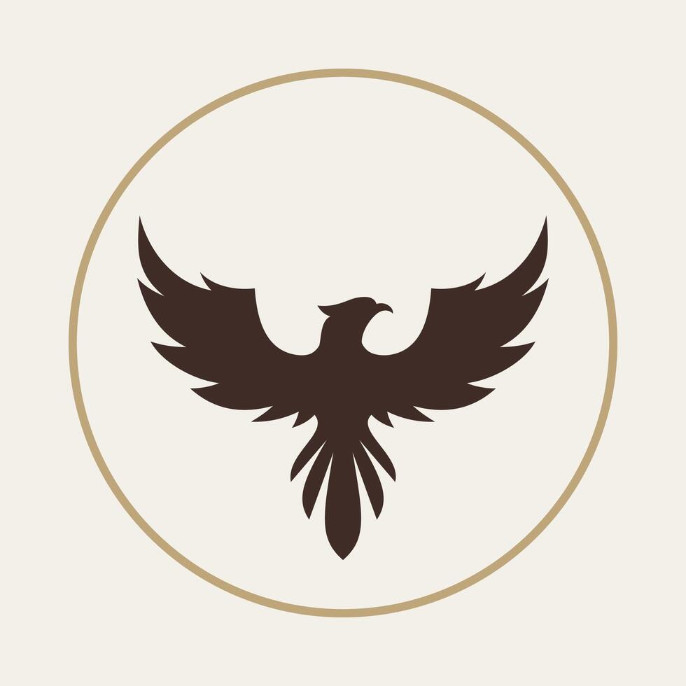 Phoenix trendy useful icon abstract colorful art illustration background design vector
