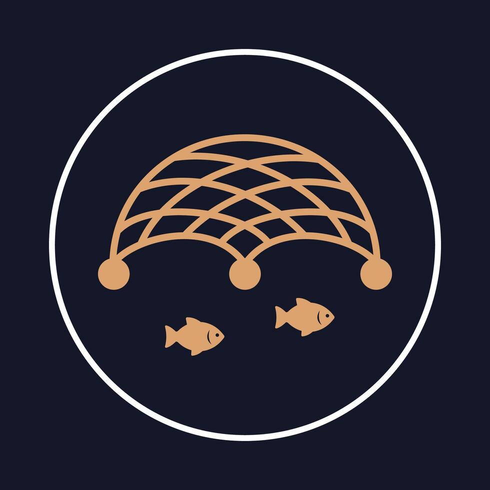 Fishing amazing icon abstract trendy colorful art illustration background design vector