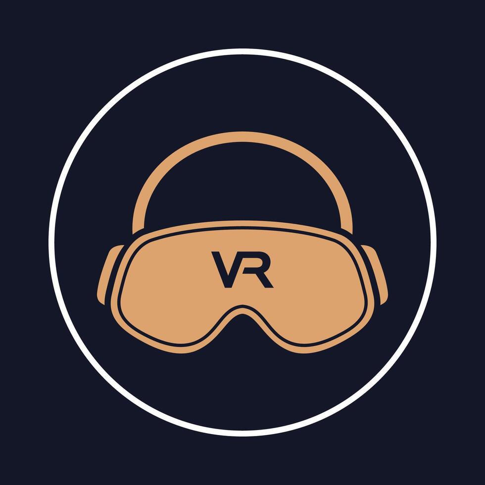 Virtual reality amazing icon abstract trendy colorful art illustration background design vector