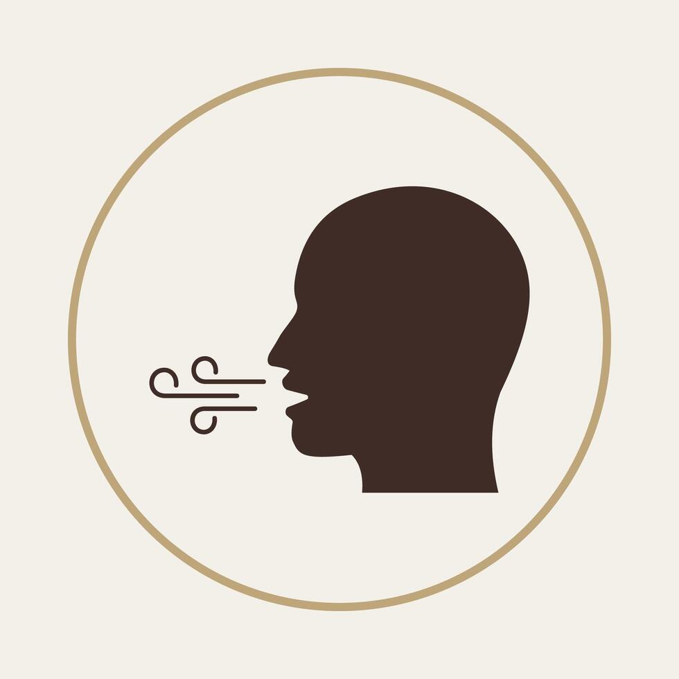 Breath trendy useful icon abstract colorful art illustration background design vector