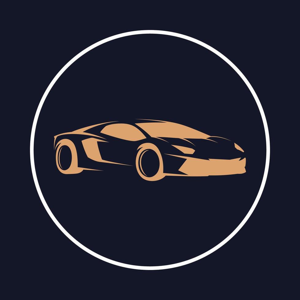 Sport car amazing icon abstract trendy colorful art illustration background design vector