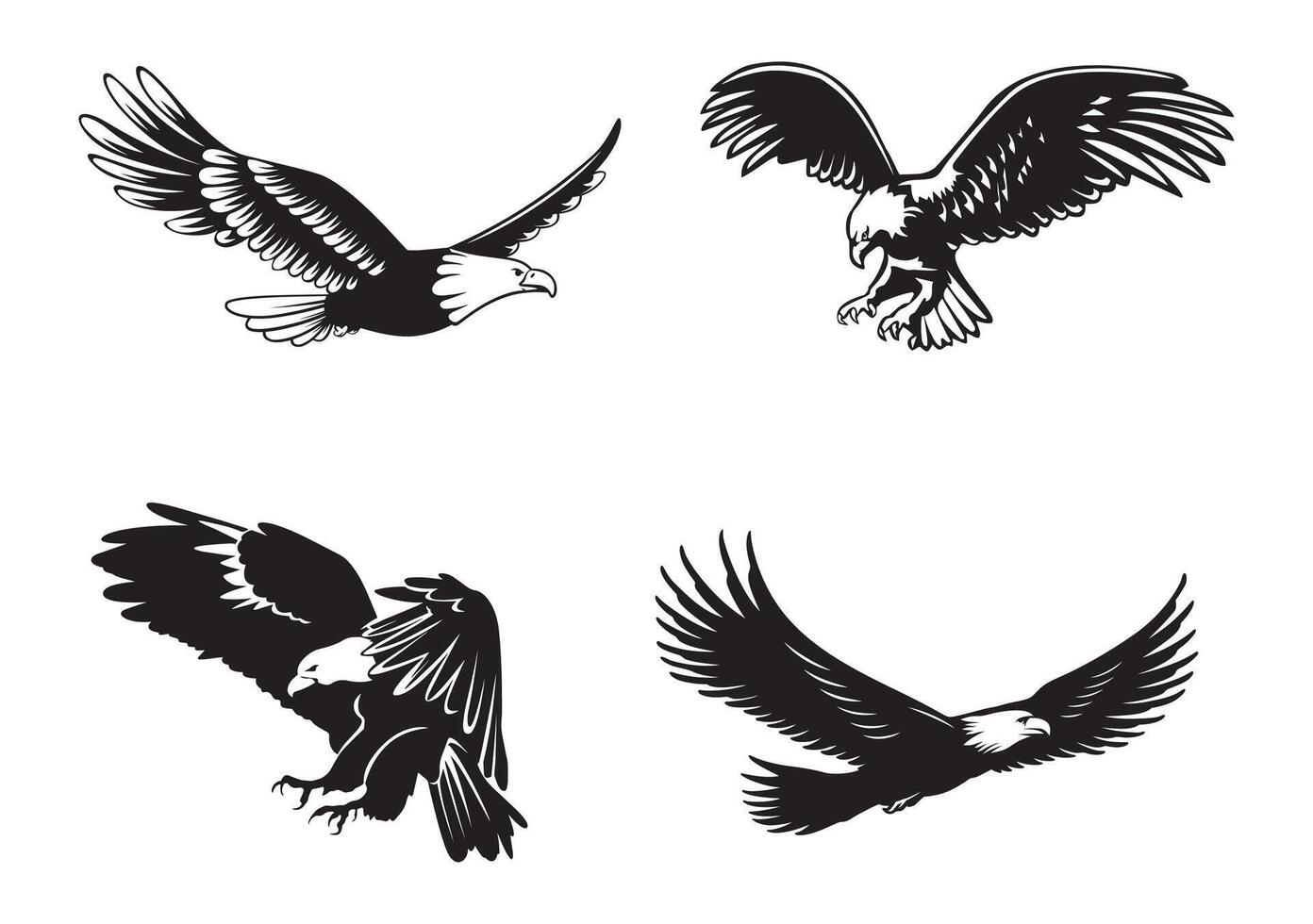 Eagles Silhouette, art, graphics vector